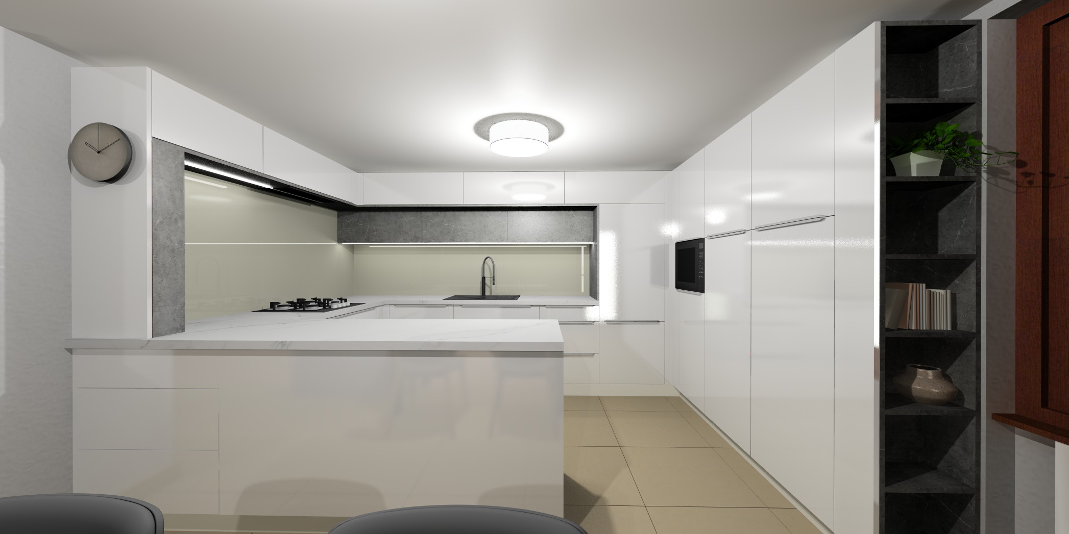 zakázková kuchyně - spižní skříně